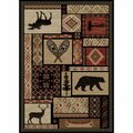 Sleep Ez 2 ft. 3 in. x 7 ft. 7 in. Lodge King Patchwork Area Rug, Multi Color SL2621678